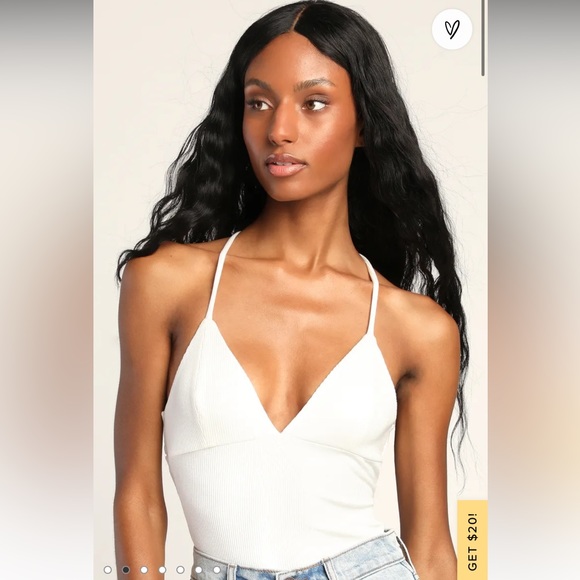 Chic Spin White Sleeveless Lace-Up Backless Bodysuit - Picture 7 of 10